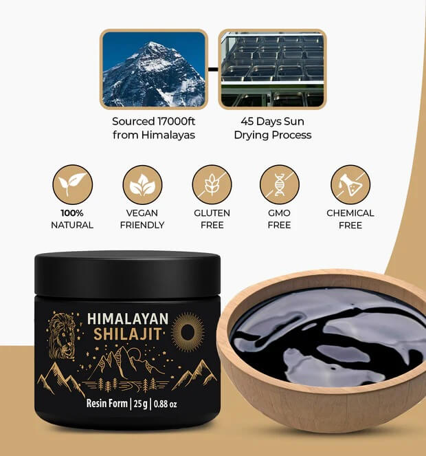 Pure Himalayan Shilajit Resin - Free Shilajit Spoon!