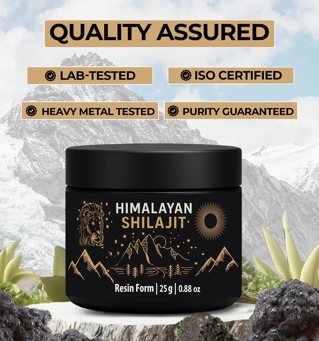 Pure Himalayan Shilajit Resin - Free Shilajit Spoon!